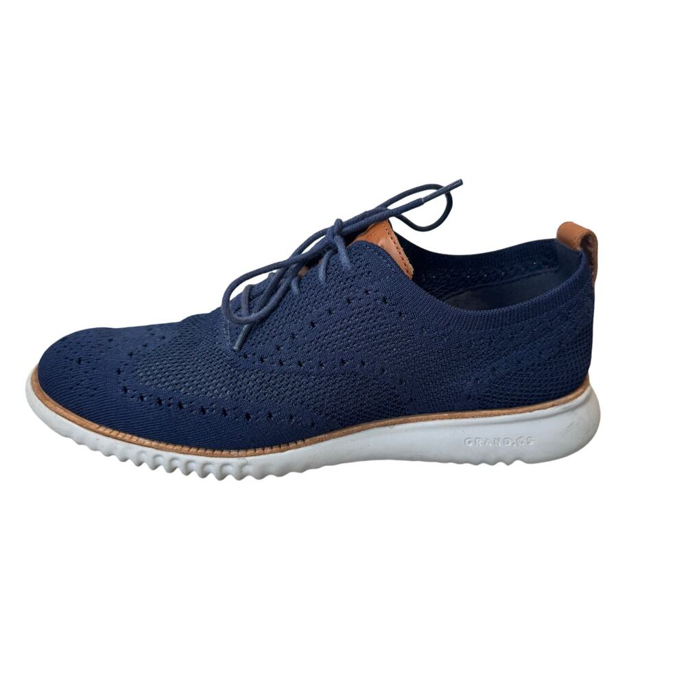 COLE HAAN 2.Zerogrand Laser Wingtip Oxfords, cloth Blue wingtip, sz. 11.5, shoes